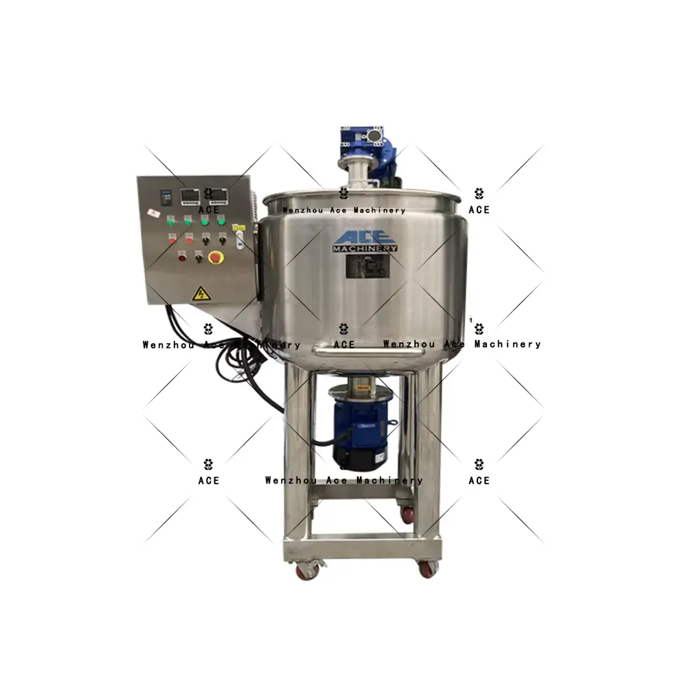 Mixing tank with bottom homogenizer