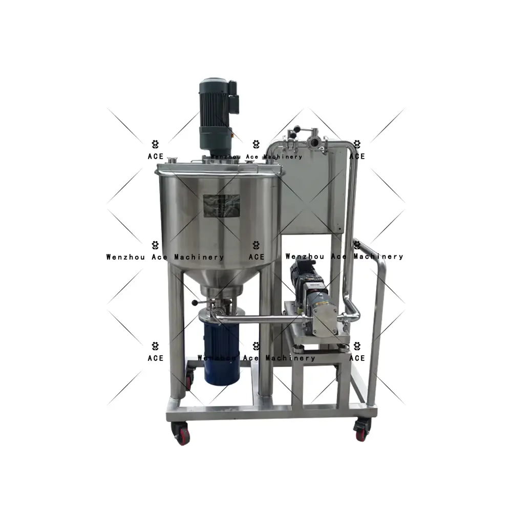 100L Mixing Tank With Bottom Emulsifier and Lobe Pump